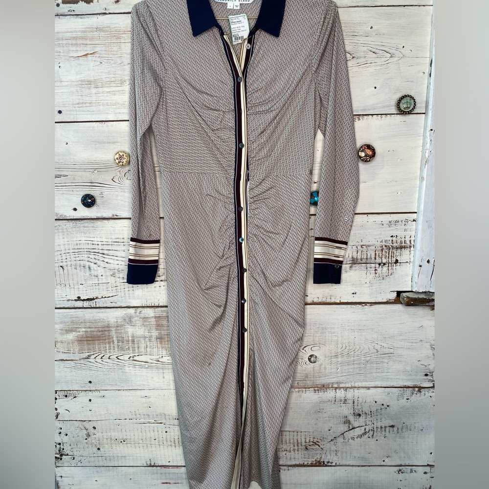 Veronica beard, navy, multi, chevron